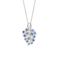Tamara Comolli SNOWFLAKES Leaf Anhänger 'Classic/Sky' (P-SF-L-ClSky-wg) aus Weißgold mit Diamant und Saphir