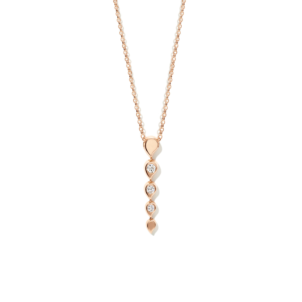 Tamara Comolli SNOWFLAKES Rivière Anhänger 'Classic' (P-SF-Riv-Cl-rg) aus Roségold mit Diamant