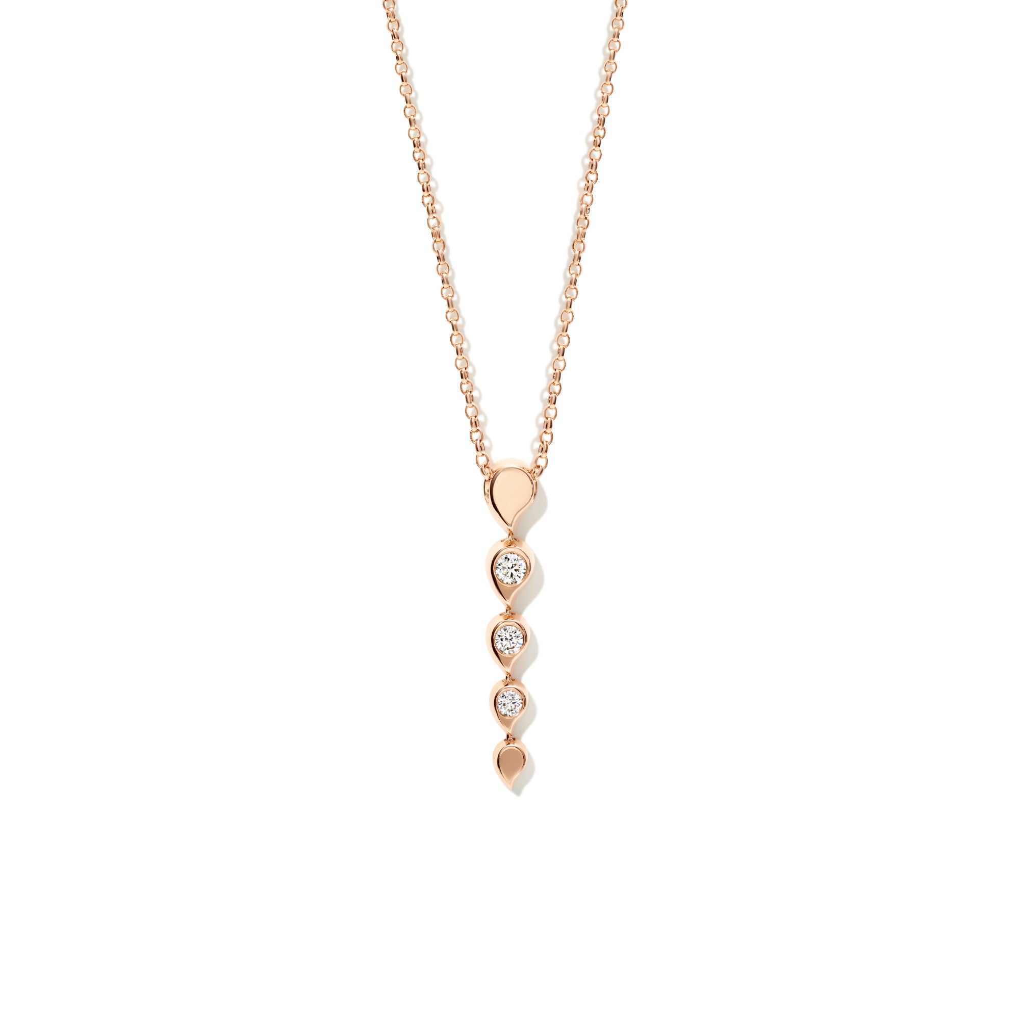 Tamara Comolli SNOWFLAKES Rivière Anhänger 'Classic' (P-SF-Riv-Cl-rg) aus Roségold mit Diamant