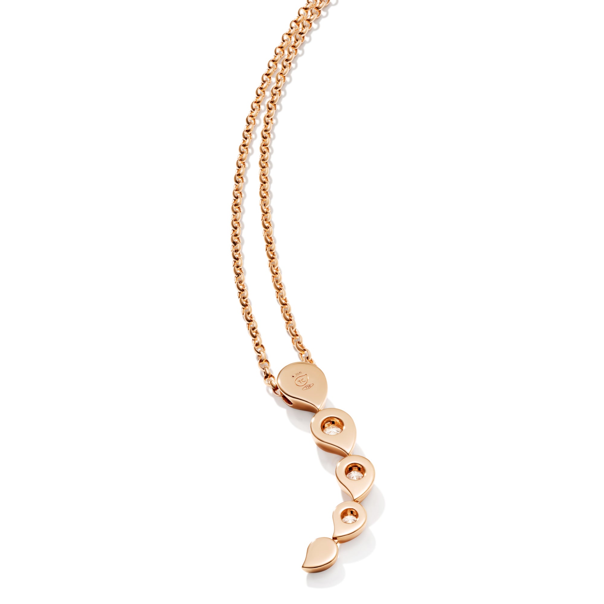 Tamara Comolli SNOWFLAKES Rivière Anhänger 'Classic' (P-SF-Riv-Cl-rg) aus Roségold mit Diamant