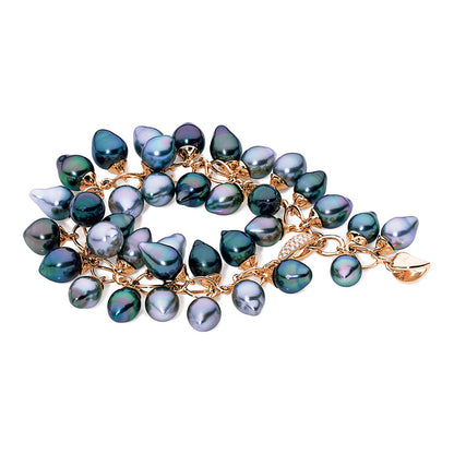 Tamara Comolli TAHITIAN GRAPES Armband Tahitiperlen (B-GRP-Tah-rg) aus Roségold mit Diamant