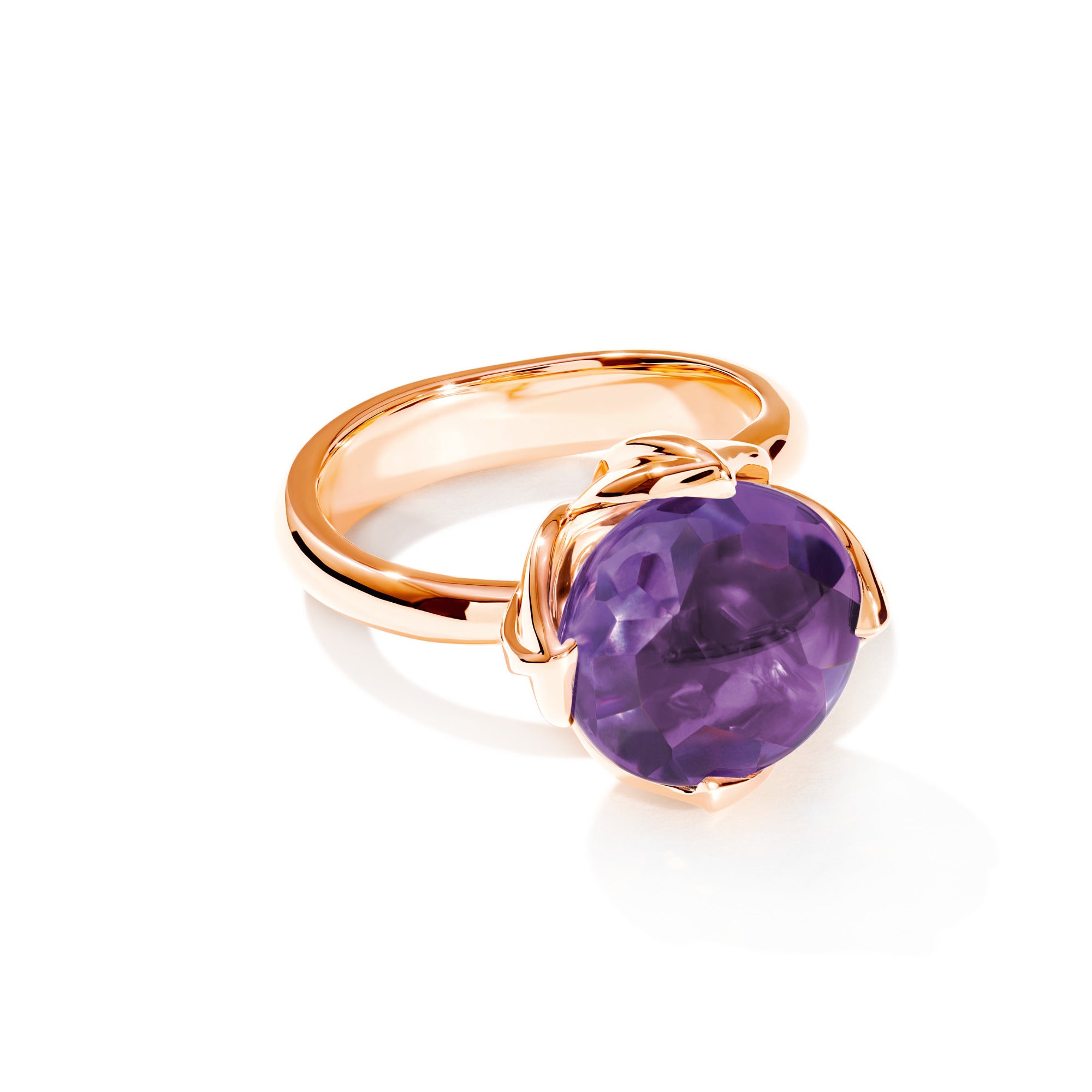 Tamara Comolli TULIP Ring Large mit Amethyst (R-TUL-l-Am-rg) aus Roségold mit Amethyst