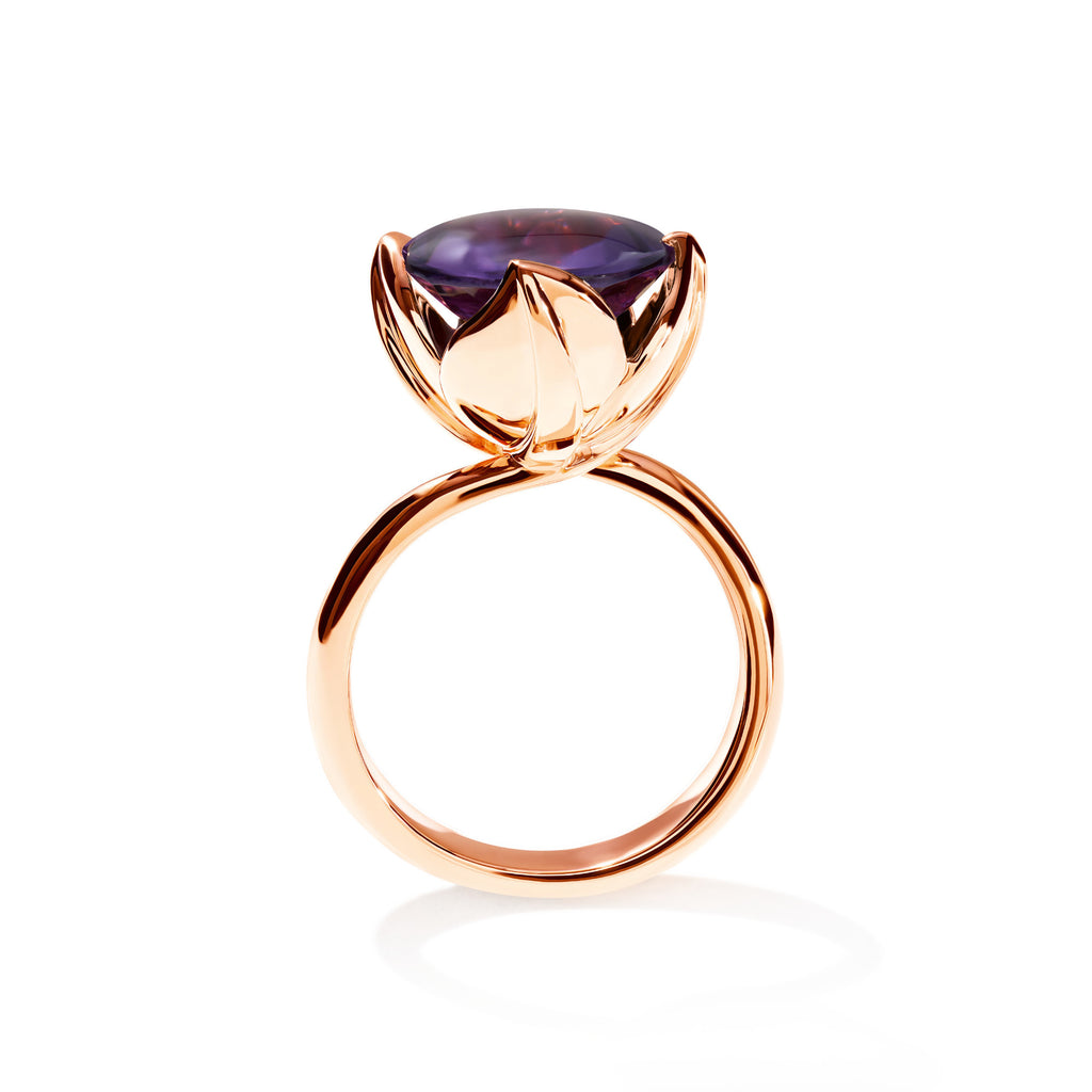 Tamara Comolli TULIP Ring Large mit Amethyst (R-TUL-l-Am-rg) aus Roségold mit Amethyst