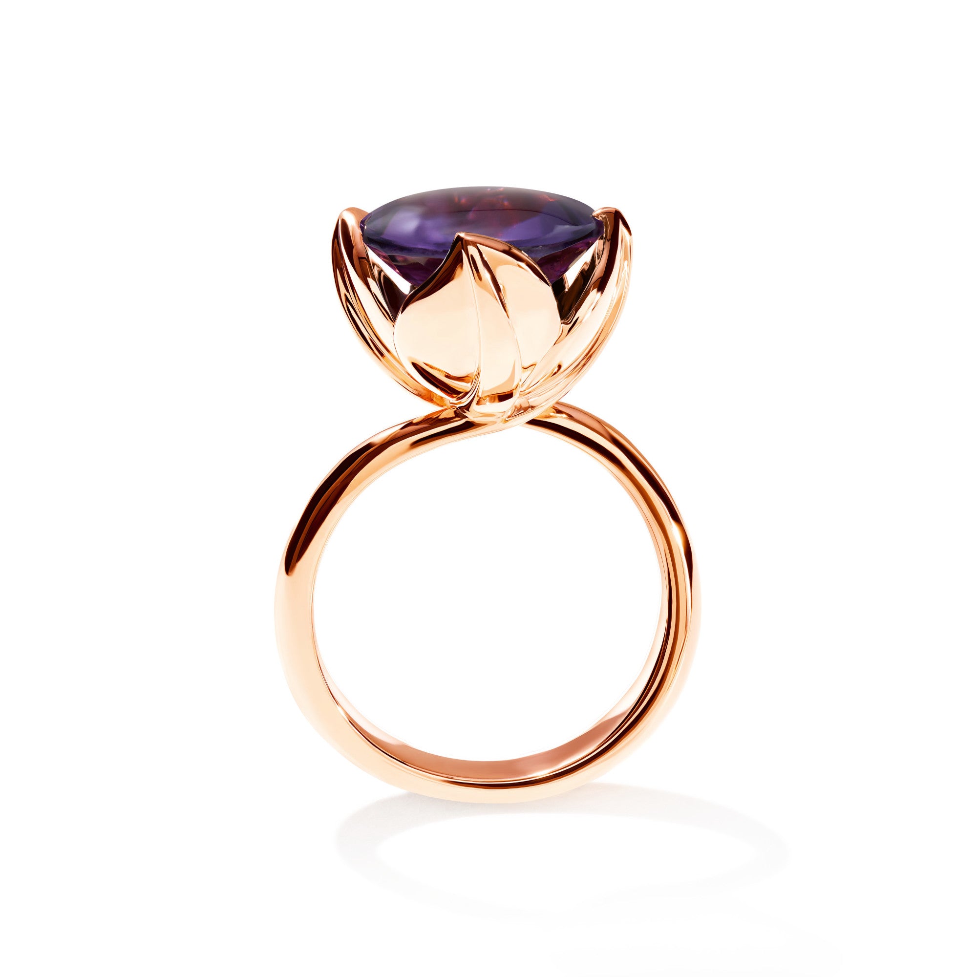 Tamara Comolli TULIP Ring Large mit Amethyst (R-TUL-l-Am-rg) aus Roségold mit Amethyst