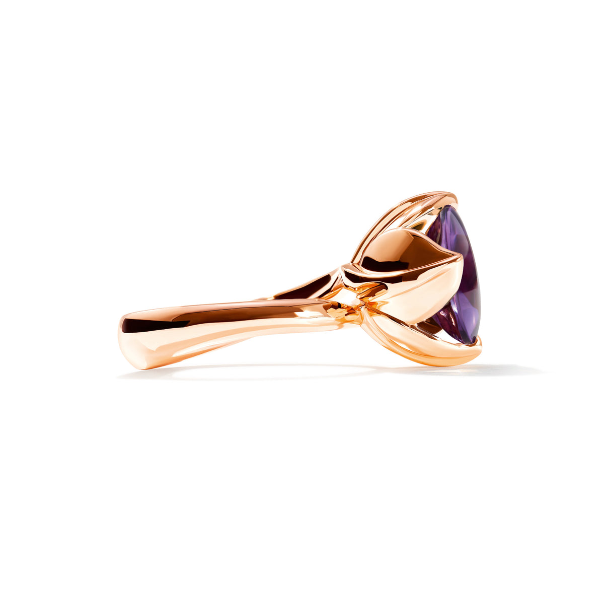 Tamara Comolli TULIP Ring Large mit Amethyst (R-TUL-l-Am-rg) aus Roségold mit Amethyst