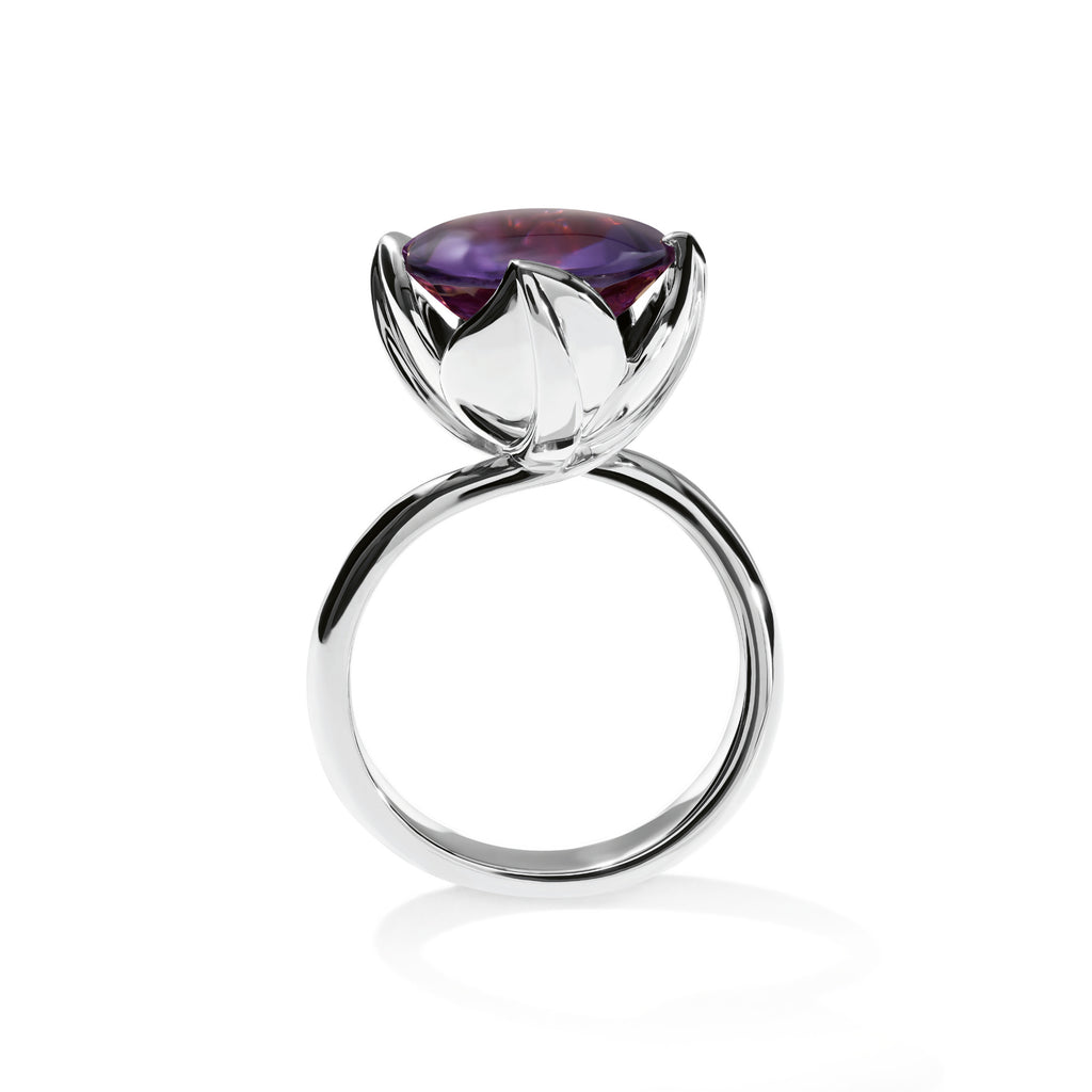 Tamara Comolli TULIP Ring Large mit Amethyst (R-TUL-l-Am-wg) aus Weißgold mit Amethyst