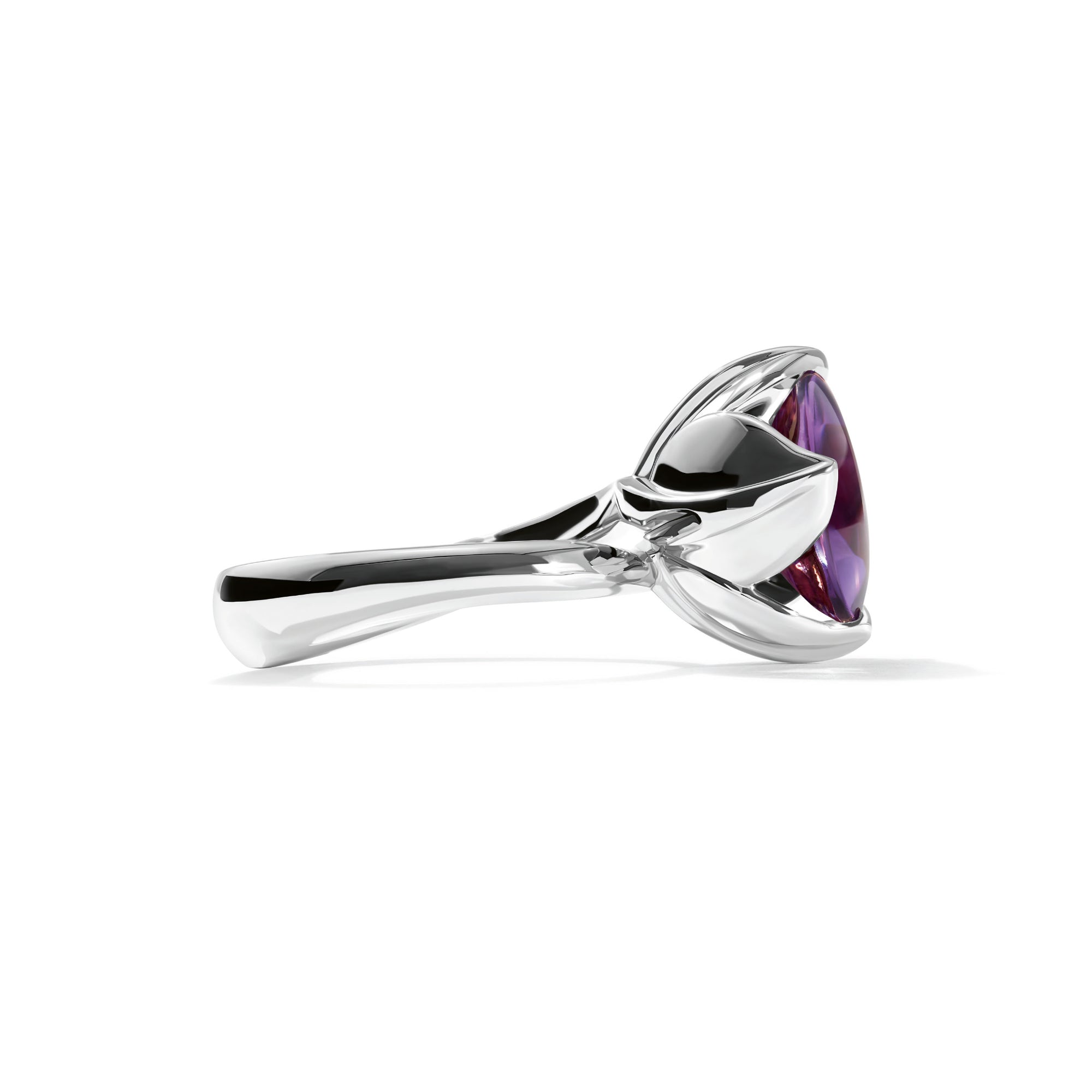 Tamara Comolli TULIP Ring Large mit Amethyst (R-TUL-l-Am-wg) aus Weißgold mit Amethyst
