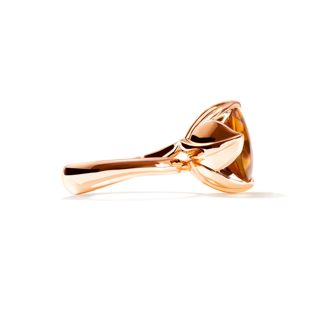 Tamara Comolli TULIP Ring Large mit Citrin (R-TUL-l-Cit-rg) aus Roségold mit Citrin