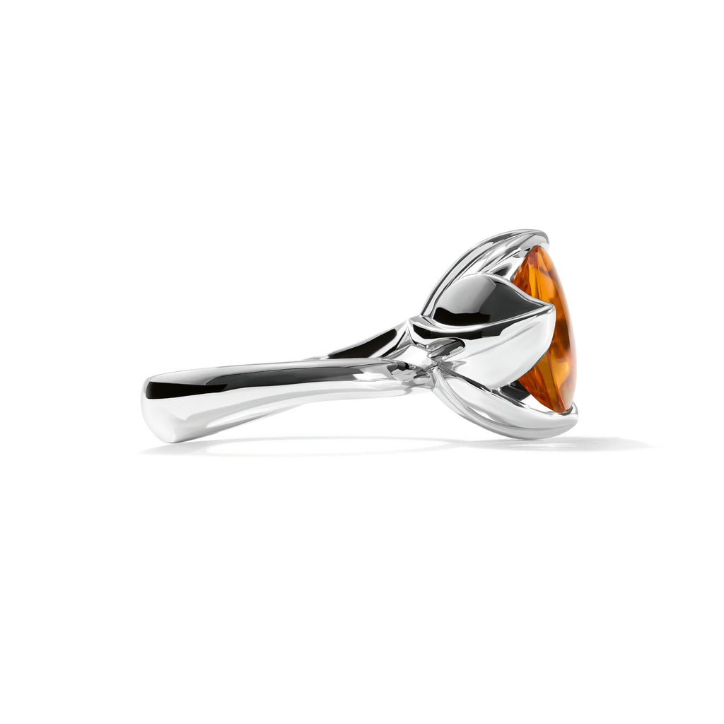 Tamara Comolli TULIP Ring Large mit Citrin (R-TUL-l-Cit-wg) aus Weißgold mit Citrin