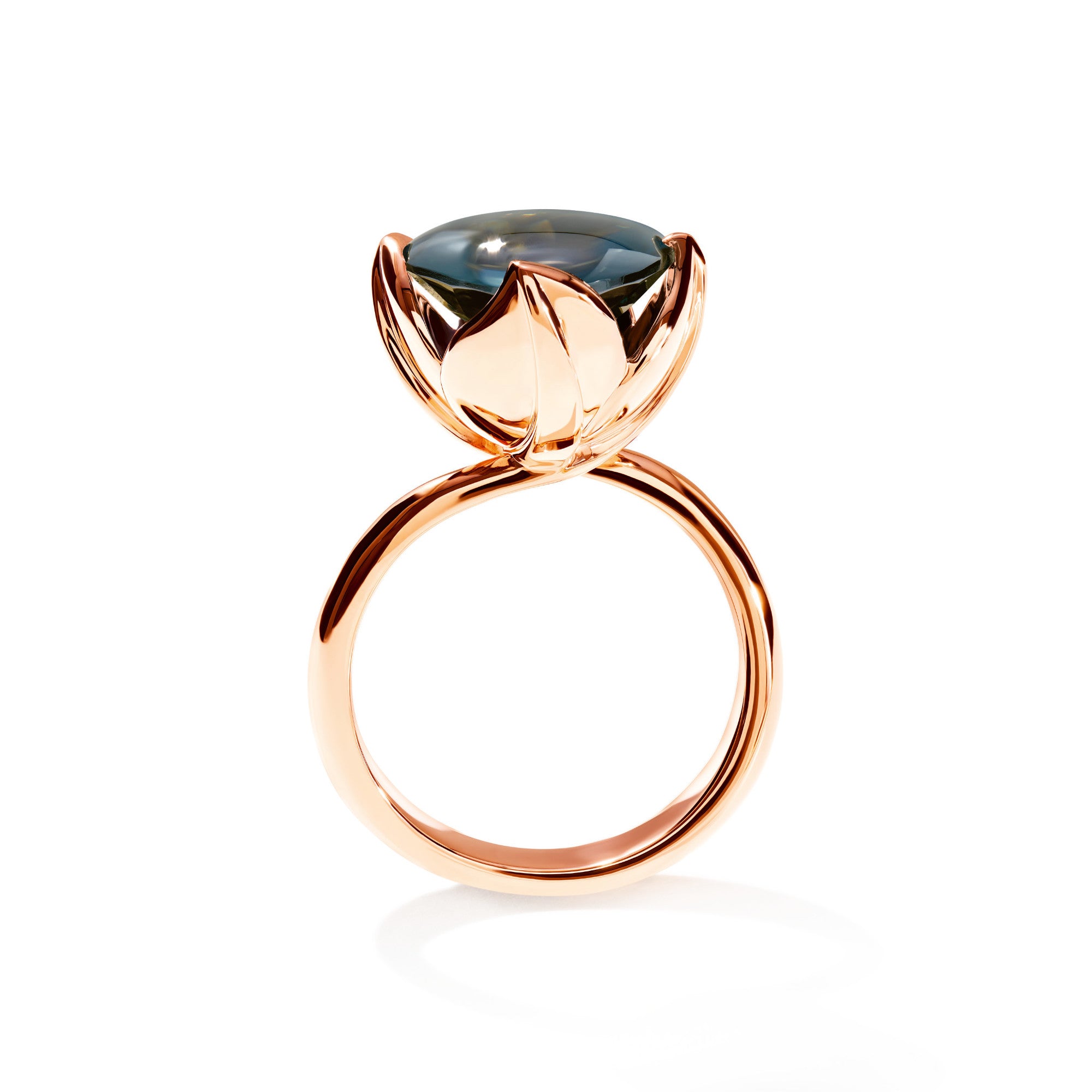 Tamara Comolli TULIP Ring Large mit London Topas (R-TUL-l-ToLo-rg) aus Roségold mit Topas