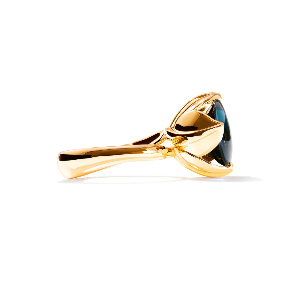 Tamara Comolli TULIP Ring Large mit London Topas (R-TUL-l-ToLo-yg) aus Gelbgold mit Topas