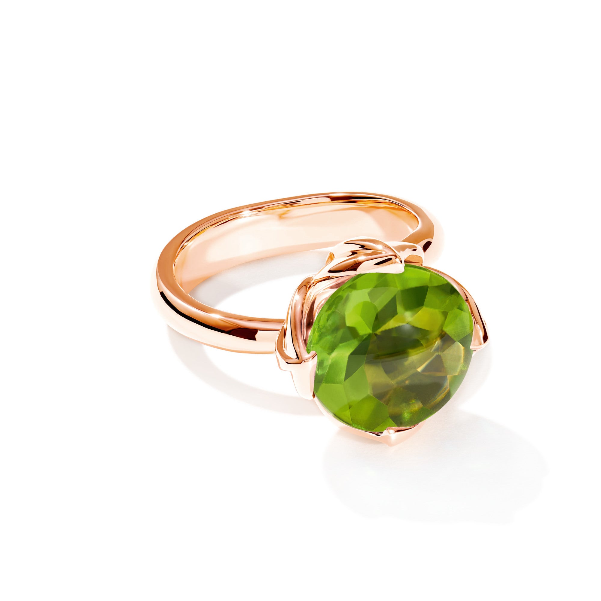 Tamara Comolli TULIP Ring Large mit Peridot (R-TUL-l-Per-rg) aus Roségold mit Peridot