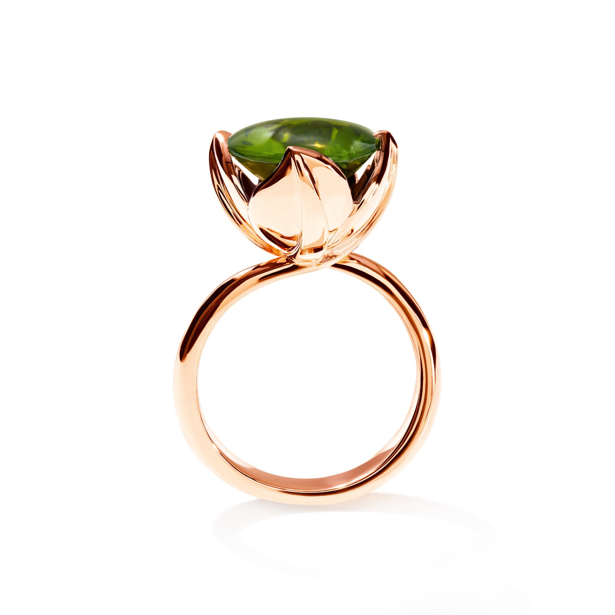 Tamara Comolli TULIP Ring Large mit Peridot (R-TUL-l-Per-rg) aus Roségold mit Peridot