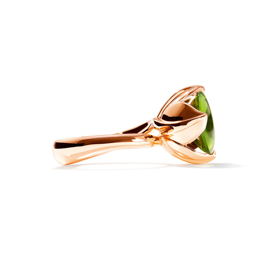 Tamara Comolli TULIP Ring Large mit Peridot (R-TUL-l-Per-rg) aus Roségold mit Peridot