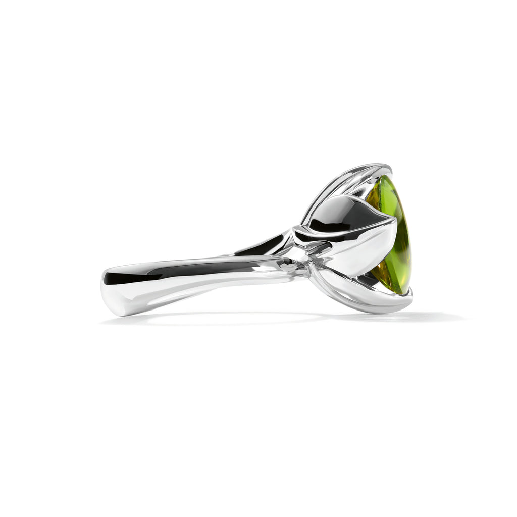 Tamara Comolli TULIP Ring Large mit Peridot (R-TUL-l-Per-wg) aus Weißgold mit Peridot