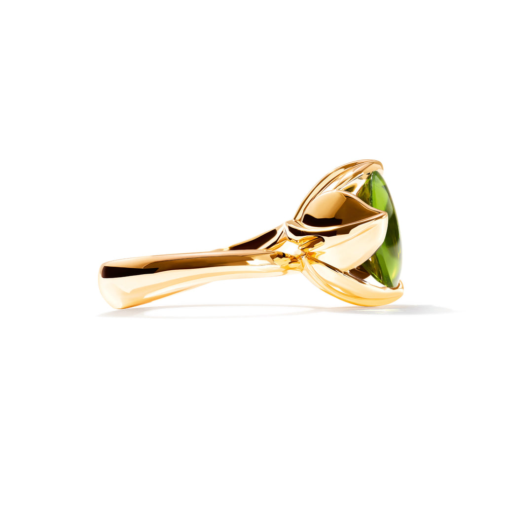 Tamara Comolli TULIP Ring Large mit Peridot (R-TUL-l-Per-yg) aus Gelbgold mit Peridot