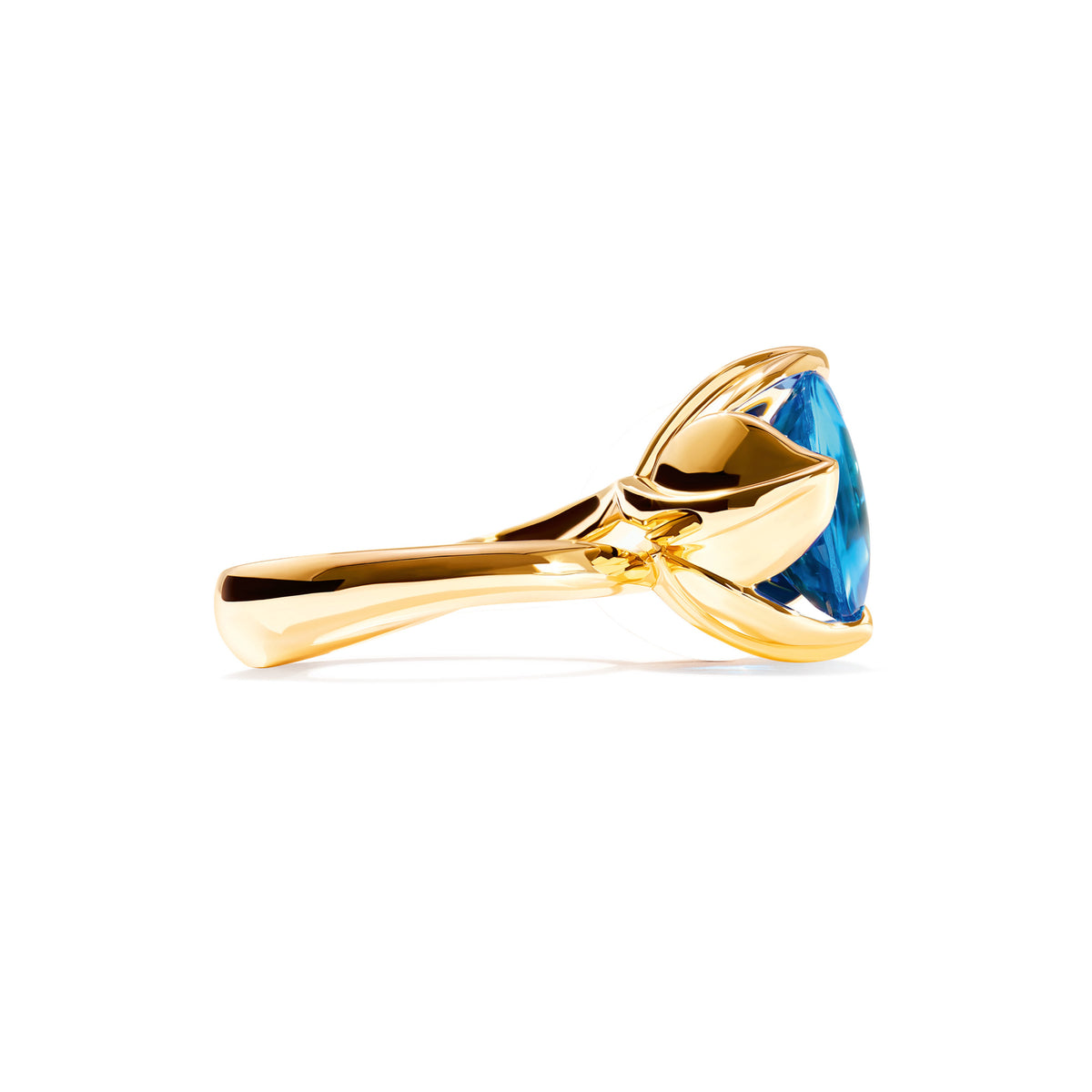 Tamara Comolli TULIP Ring Large mit Swiss Topas (R-TUL-l-ToSw-yg) aus Gelbgold mit Topas