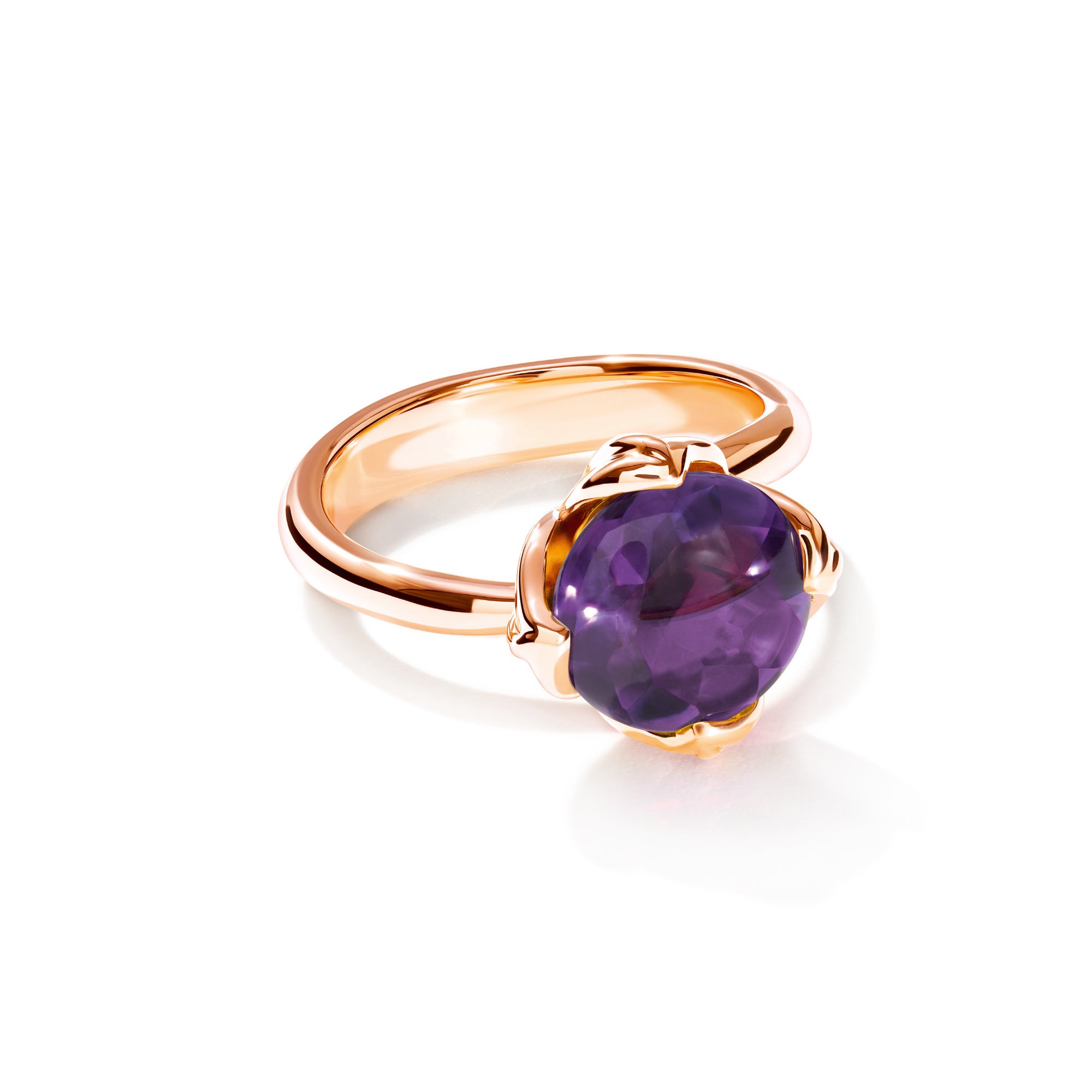 Tamara Comolli TULIP Ring Small mit Amethyst (R-TUL-s-Am-rg) aus Roségold mit Amethyst