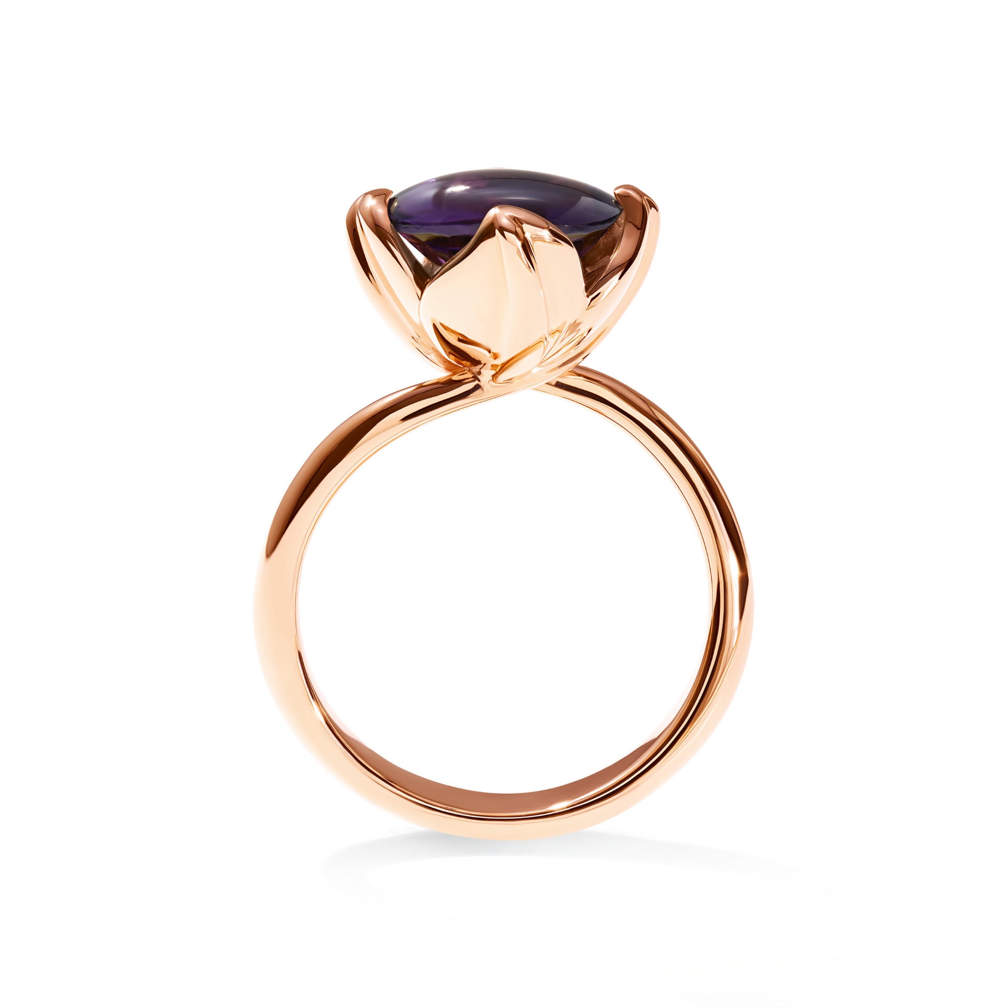 Tamara Comolli TULIP Ring Small mit Amethyst (R-TUL-s-Am-rg) aus Roségold mit Amethyst