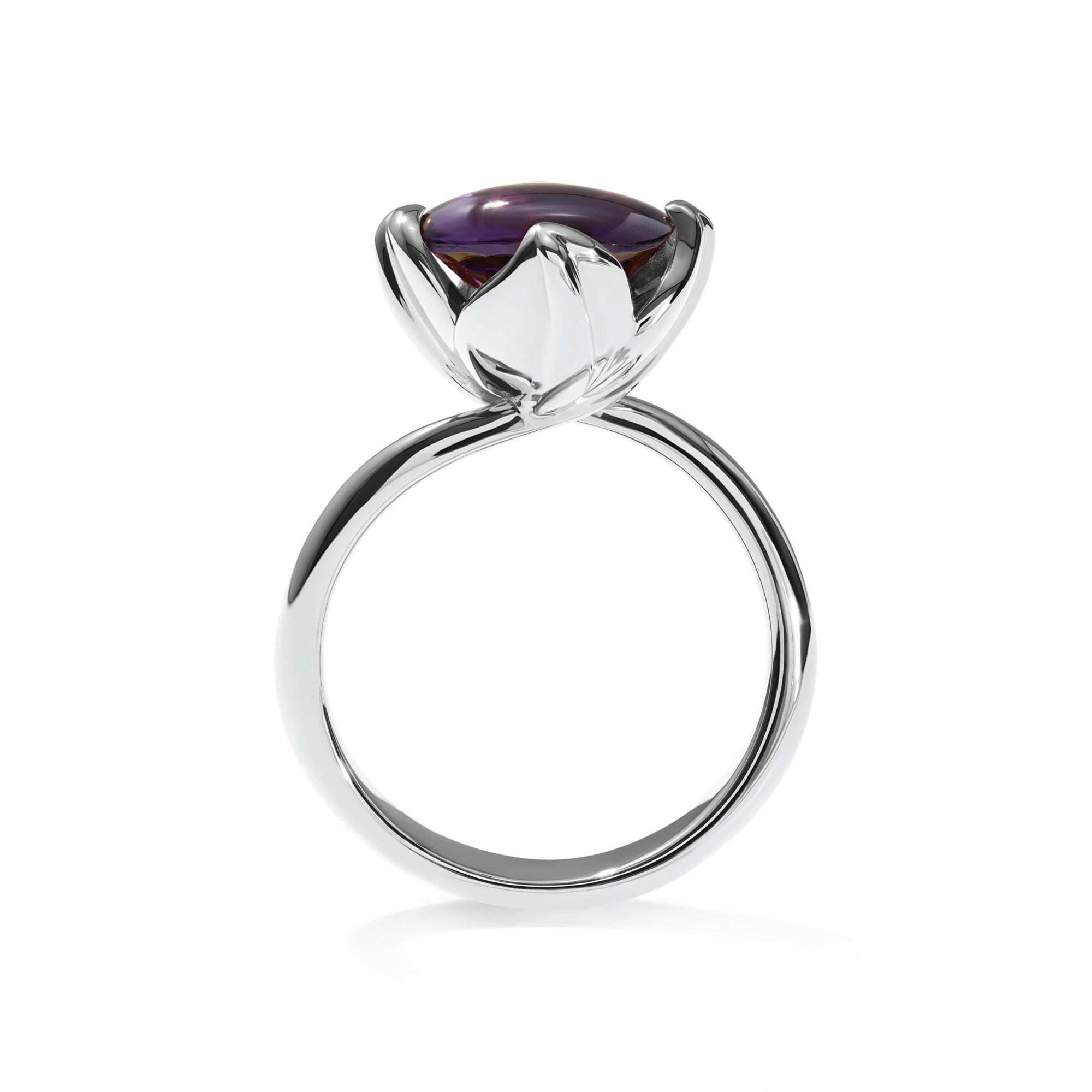 Tamara Comolli TULIP Ring Small mit Amethyst (R-TUL-s-Am-wg) aus Weißgold mit Amethyst