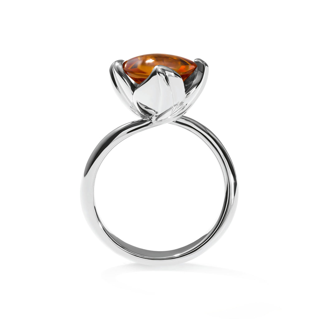 Tamara Comolli TULIP Ring Small mit Citrin (R-TUL-s-Cit-wg) aus Weißgold mit Citrin