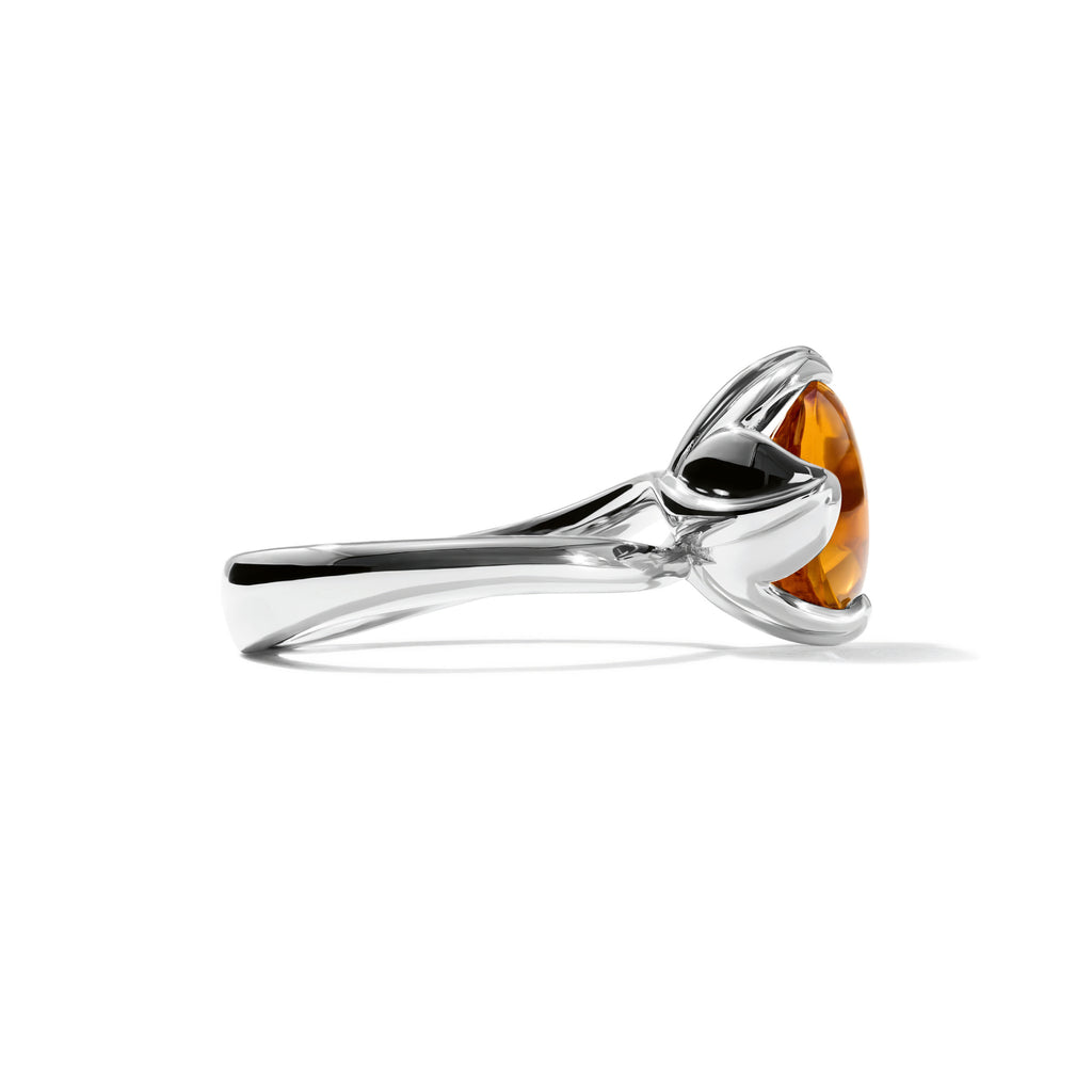 Tamara Comolli TULIP Ring Small mit Citrin (R-TUL-s-Cit-wg) aus Weißgold mit Citrin
