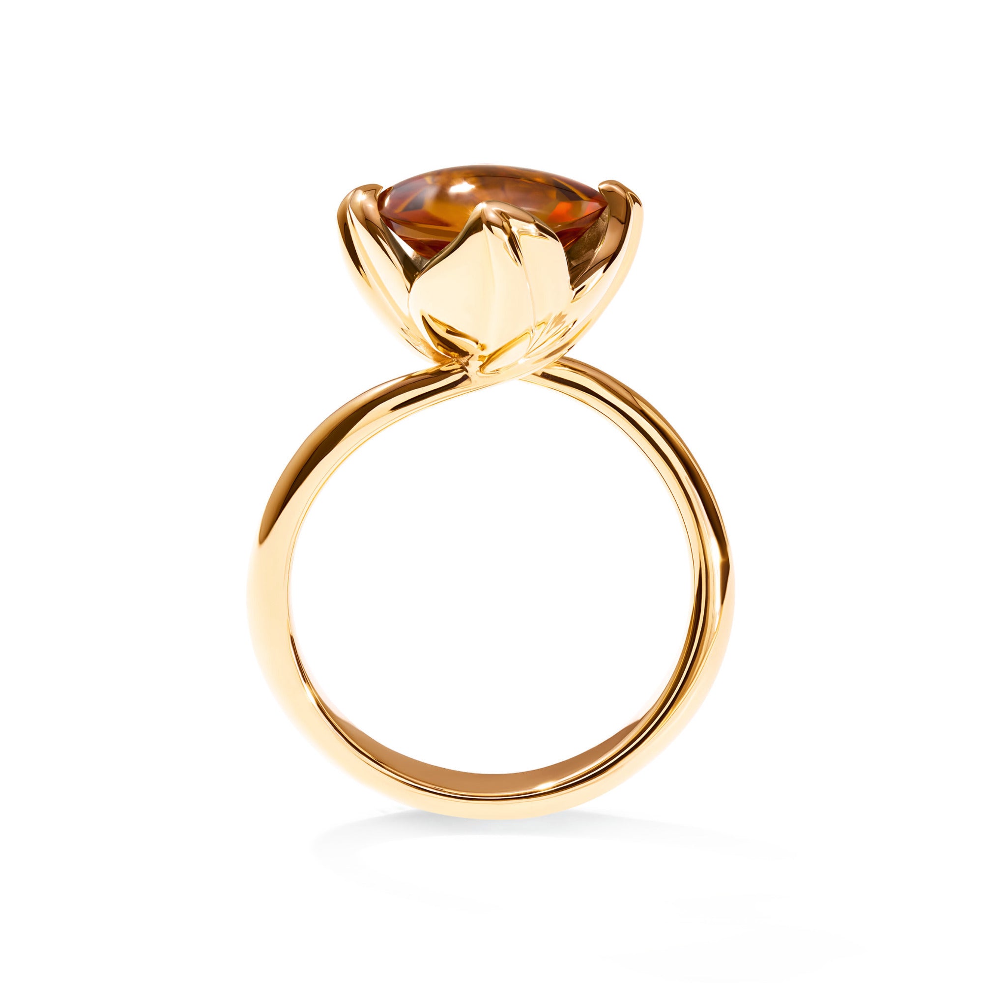 Tamara Comolli TULIP Ring Small mit Citrin (R-TUL-s-Cit-yg) aus Gelbgold mit Citrin