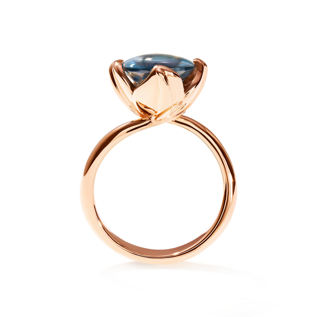 Tamara Comolli TULIP Ring Small mit London Topas (R-TUL-s-ToLo-rg) aus Roségold mit Topas