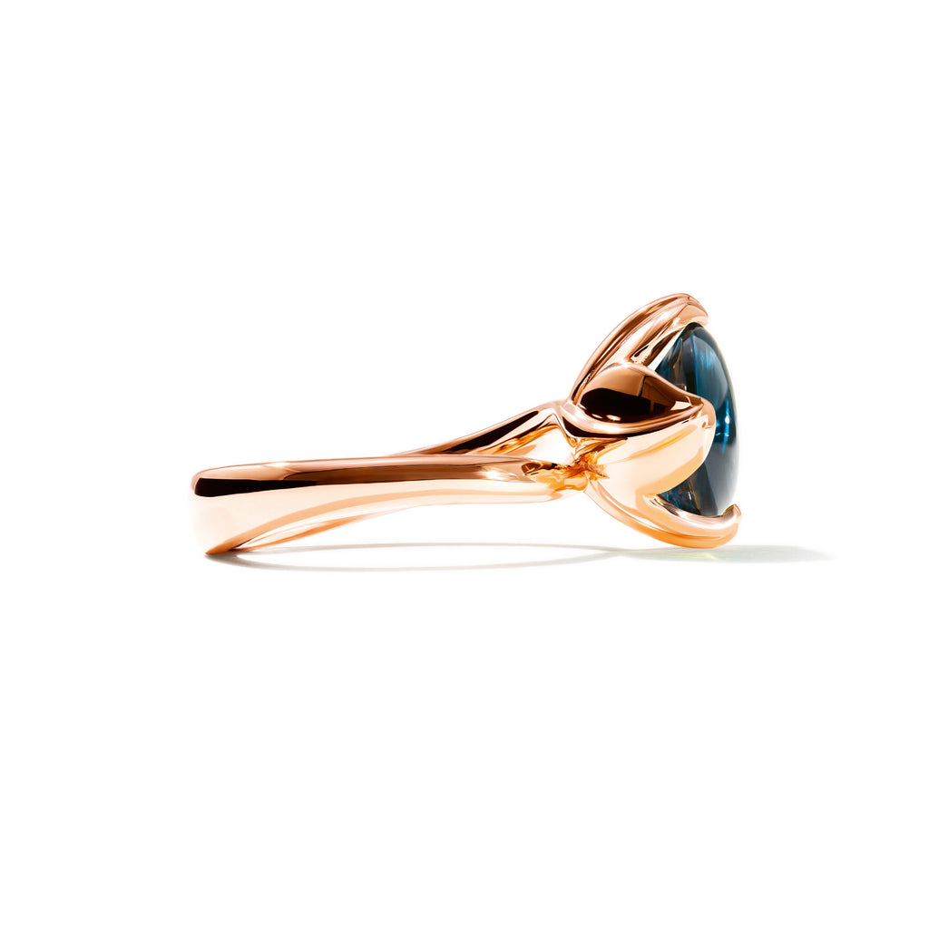 Tamara Comolli TULIP Ring Small mit London Topas (R-TUL-s-ToLo-rg) aus Roségold mit Topas