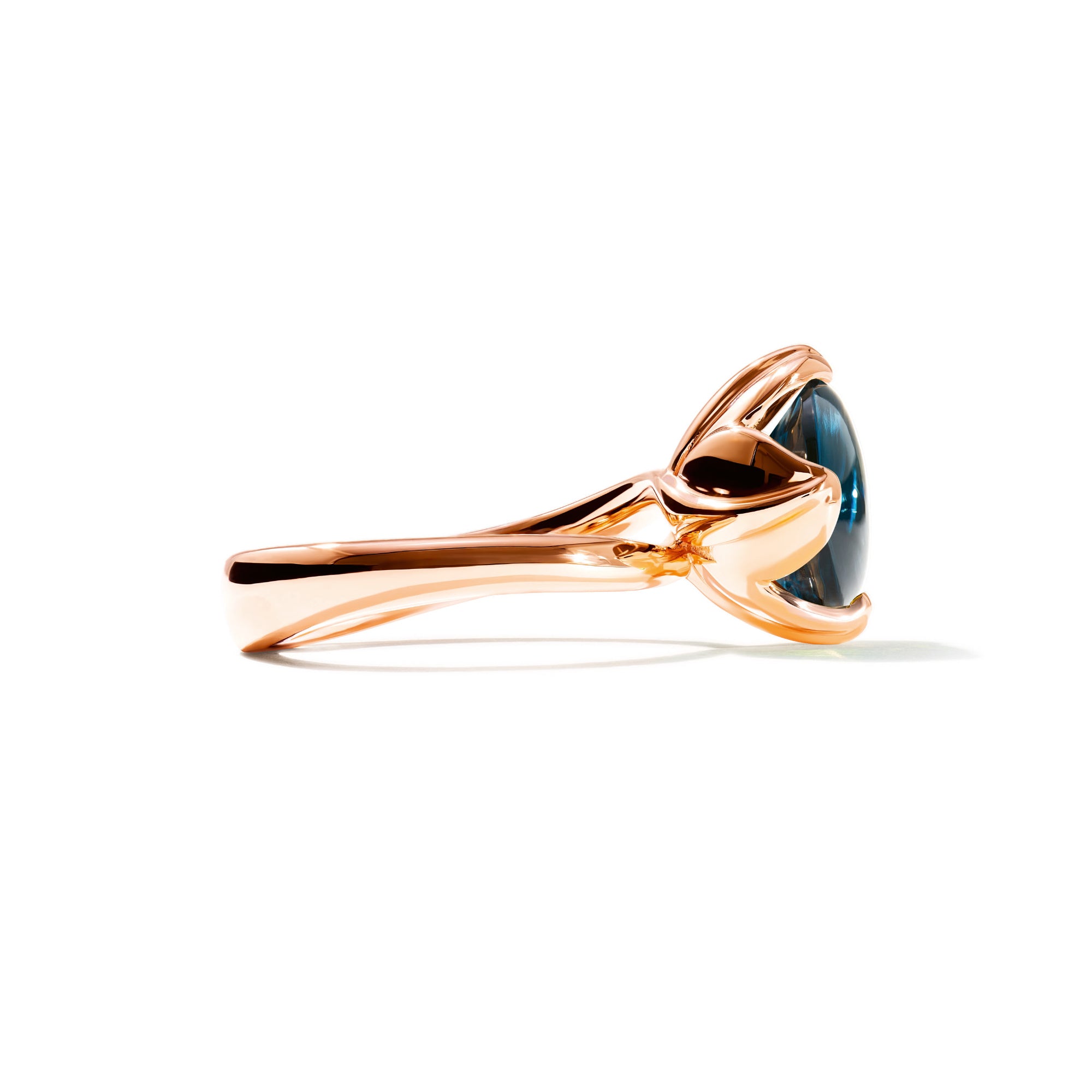 Tamara Comolli TULIP Ring Small mit London Topas (R-TUL-s-ToLo-rg) aus Roségold mit Topas