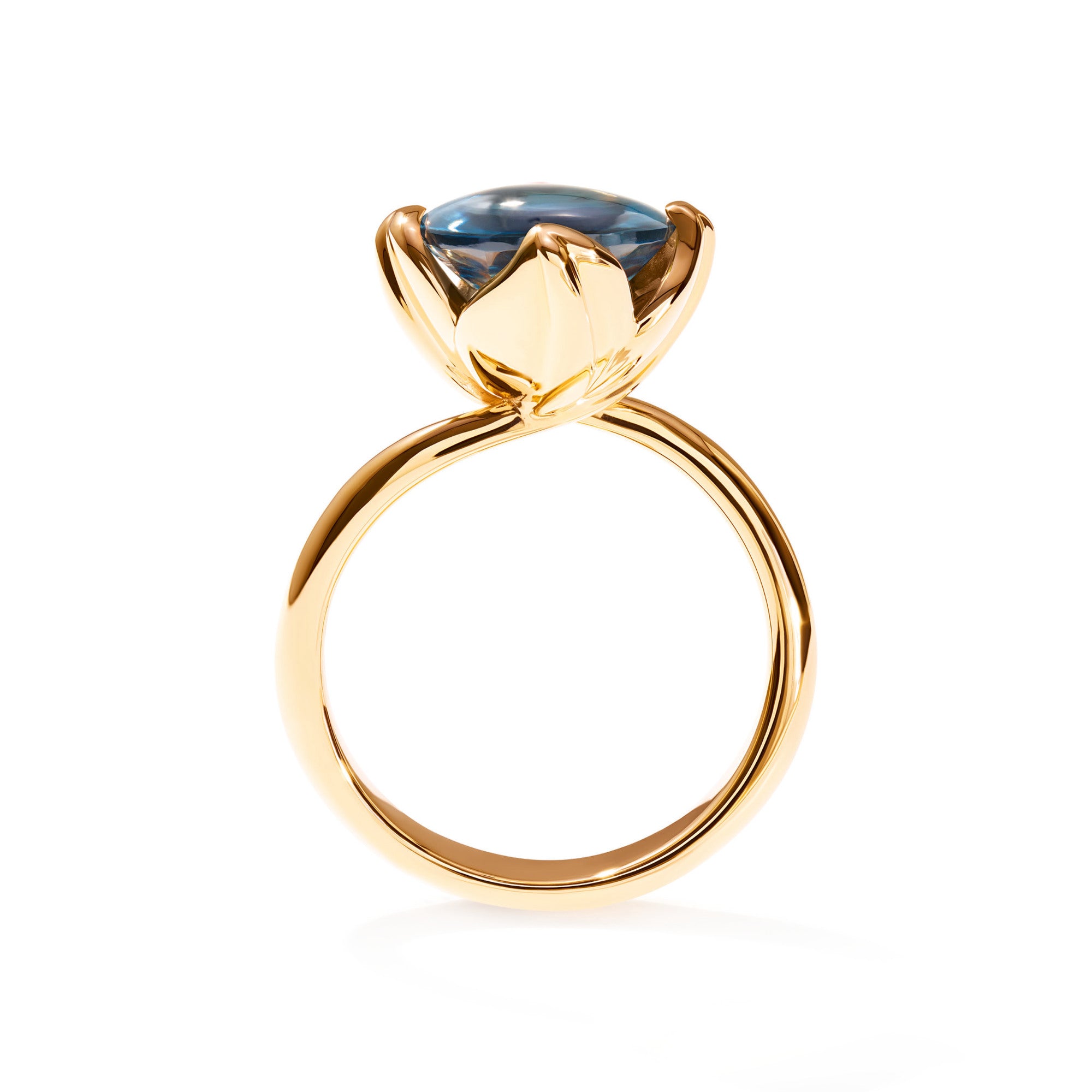 Tamara Comolli TULIP Ring Small mit London Topas (R-TUL-s-ToLo-yg) aus Gelbgold mit Topas