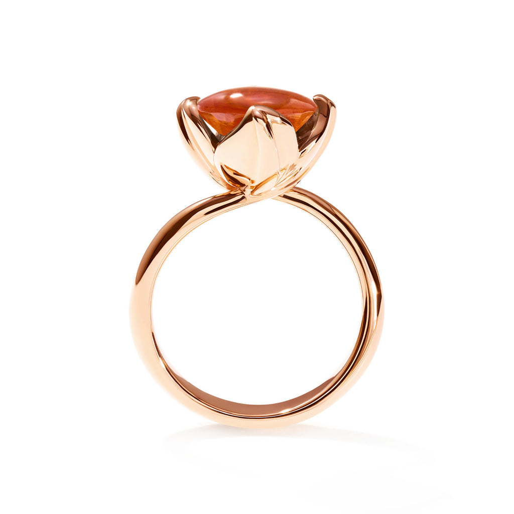Tamara Comolli TULIP Ring Small mit Mandarin Granat (R-TUL-s-Man-rg) aus Roségold mit Granat