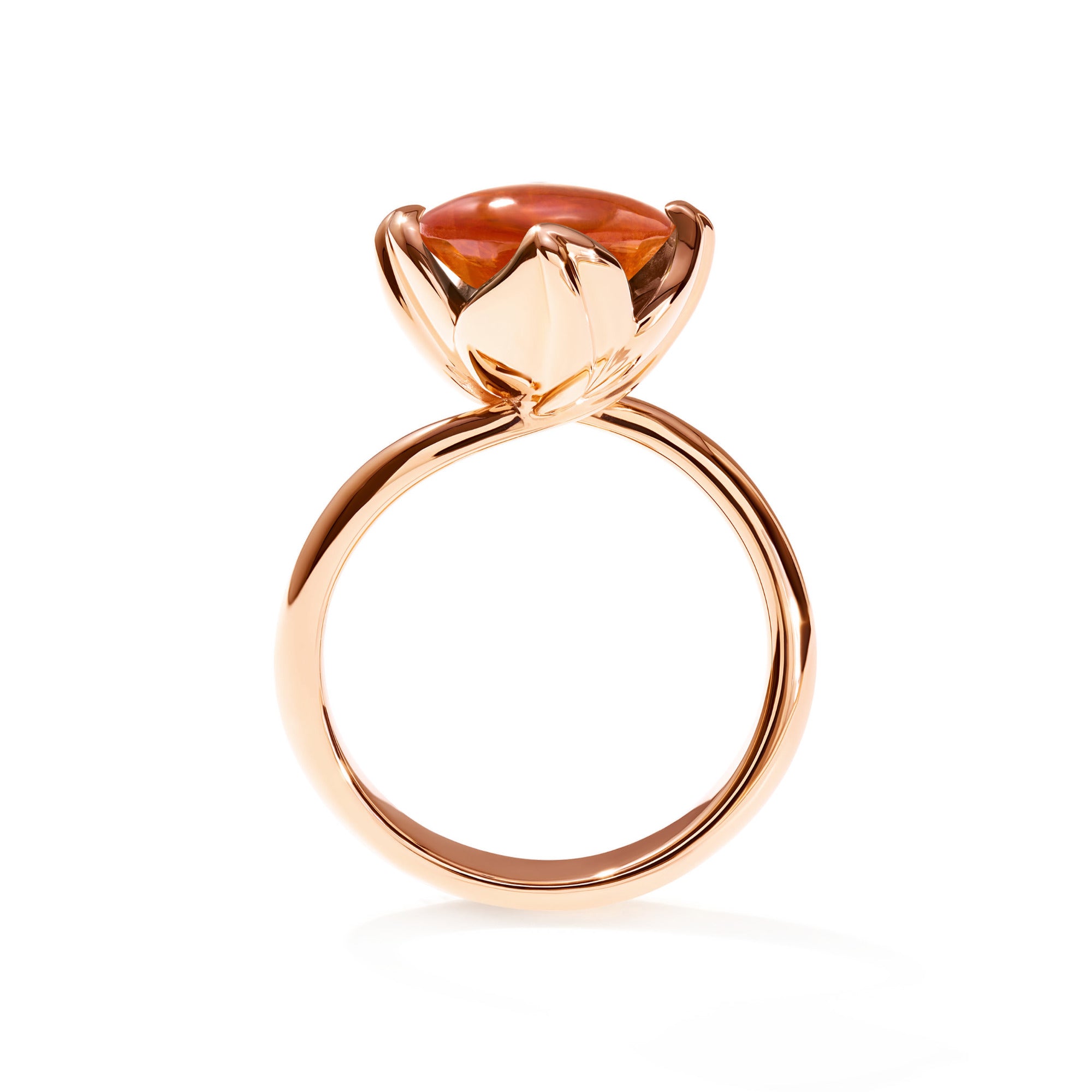 Tamara Comolli TULIP Ring Small mit Mandarin Granat (R-TUL-s-Man-rg) aus Roségold mit Granat