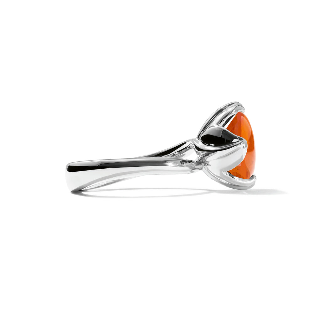 Tamara Comolli TULIP Ring Small mit Mandarin Granat (R-TUL-s-Man-wg) aus Weißgold mit Granat