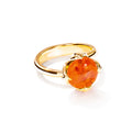 Tamara Comolli TULIP Ring Small mit Mandarin Granat (R-TUL-s-Man-yg) aus Gelbgold mit Granat