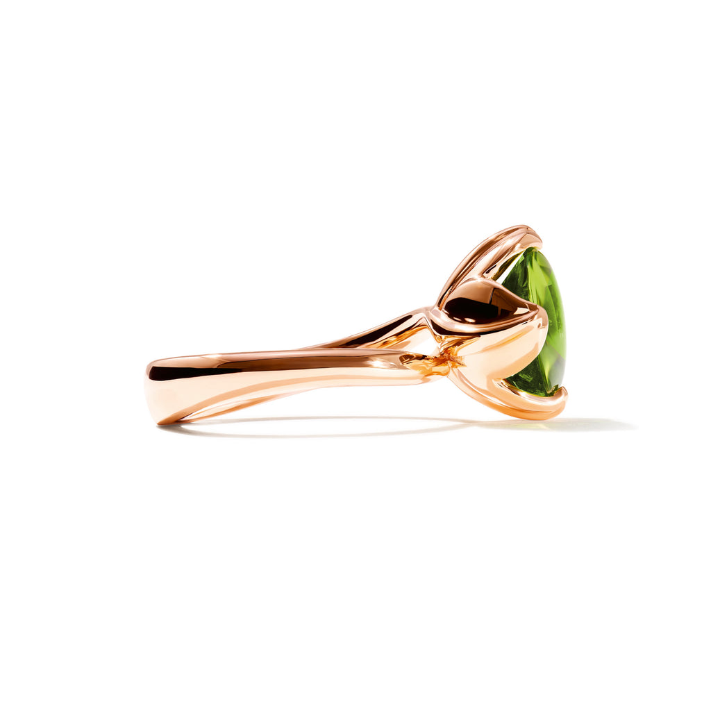 Tamara Comolli TULIP Ring Small mit Peridot (R-TUL-s-Per-rg) aus Roségold mit Peridot