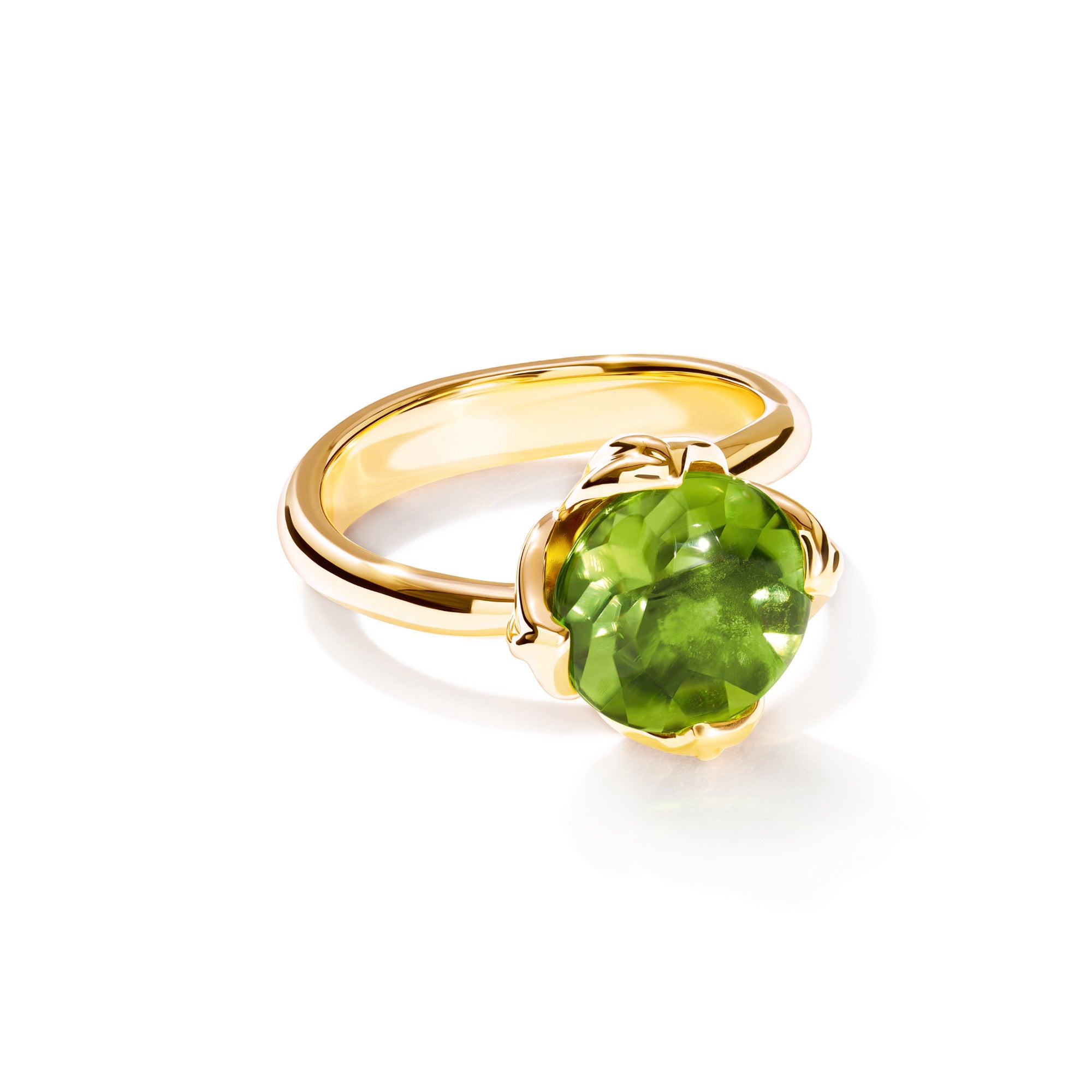 Tamara Comolli TULIP Ring Small mit Peridot (R-TUL-s-Per-yg) aus Gelbgold mit Peridot