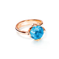 Tamara Comolli TULIP Ring Small mit Swiss Topas (R-TUL-s-ToSw-rg) aus Roségold mit Topas