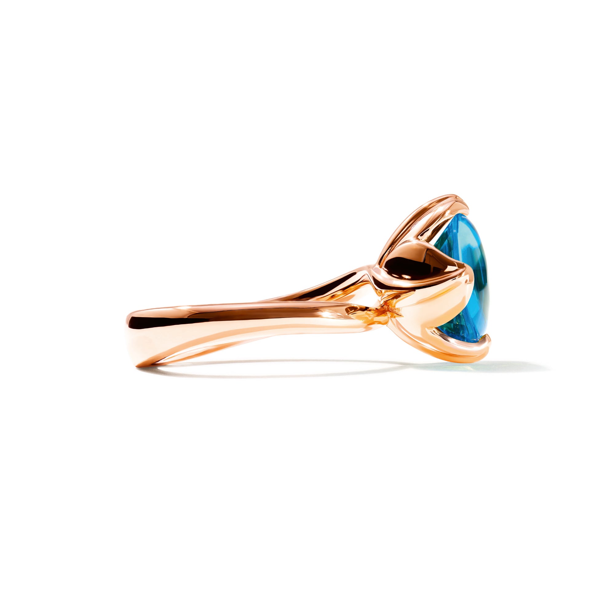 Tamara Comolli TULIP Ring Small mit Swiss Topas (R-TUL-s-ToSw-rg) aus Roségold mit Topas