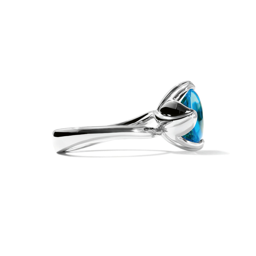 Tamara Comolli TULIP Ring Small mit Swiss Topas (R-TUL-s-ToSw-wg) aus Weißgold mit Topas