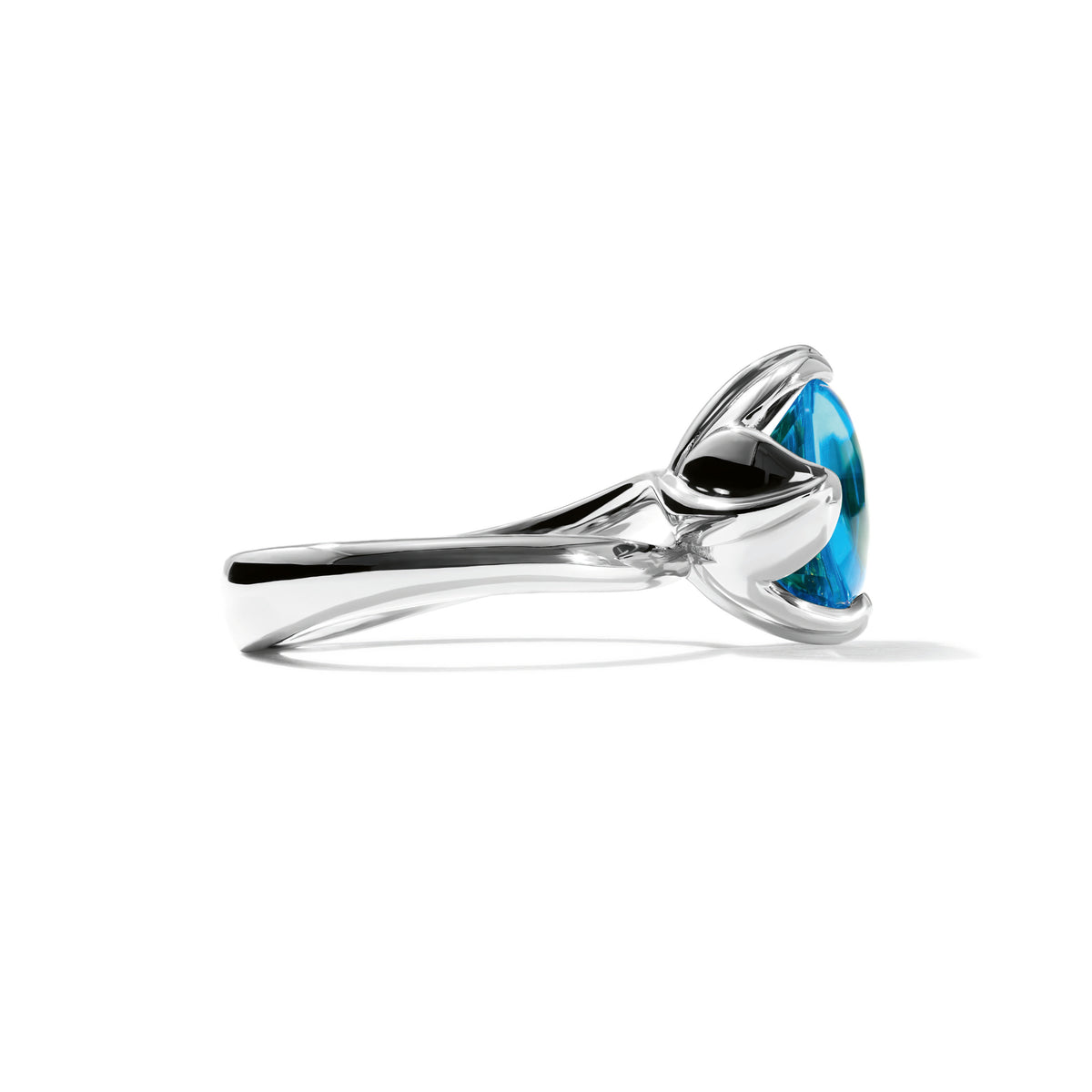 Tamara Comolli TULIP Ring Small mit Swiss Topas (R-TUL-s-ToSw-wg) aus Weißgold mit Topas