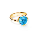 Tamara Comolli TULIP Ring Small mit Swiss Topas (R-TUL-s-ToSw-yg) aus Gelbgold mit Topas