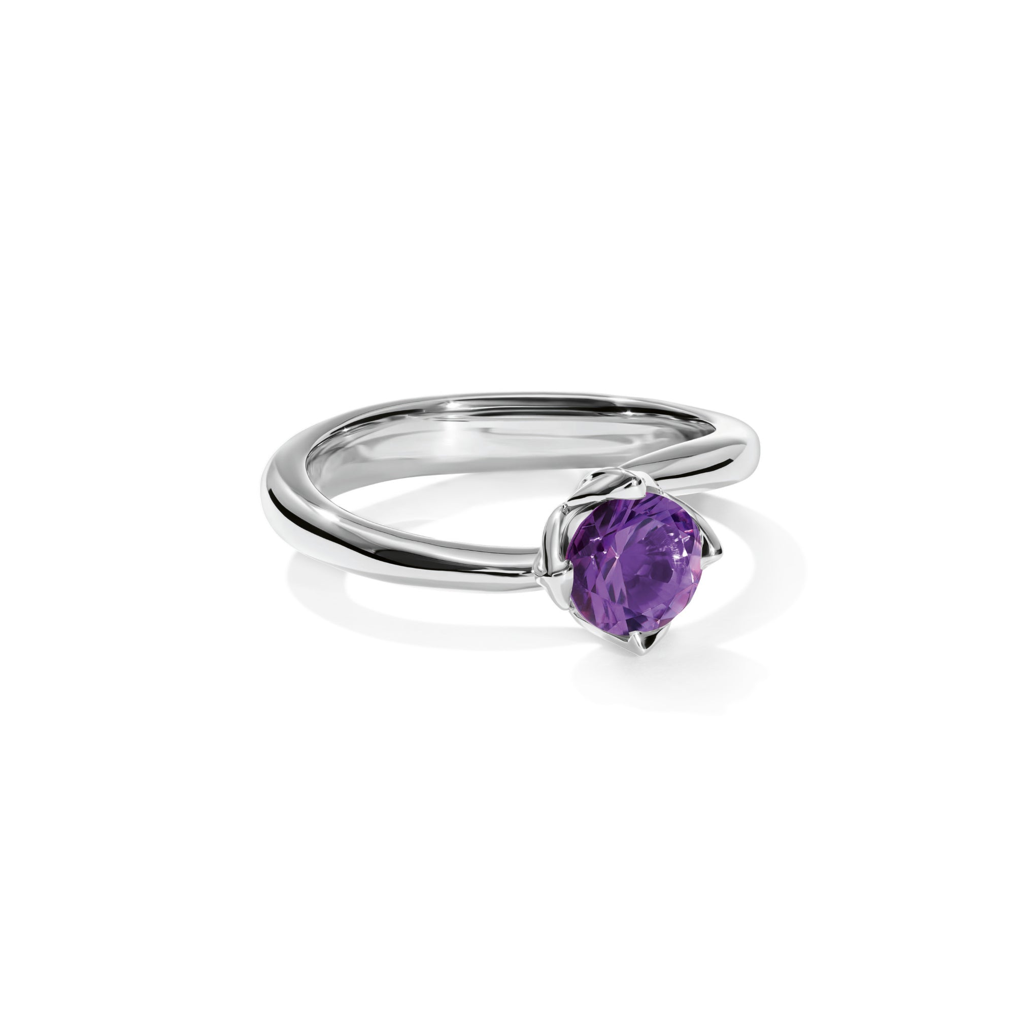 Tamara Comolli TULIP Ring XS mit Amethyst (R-TUL-xs-Am-wg) aus Weißgold mit Amethyst