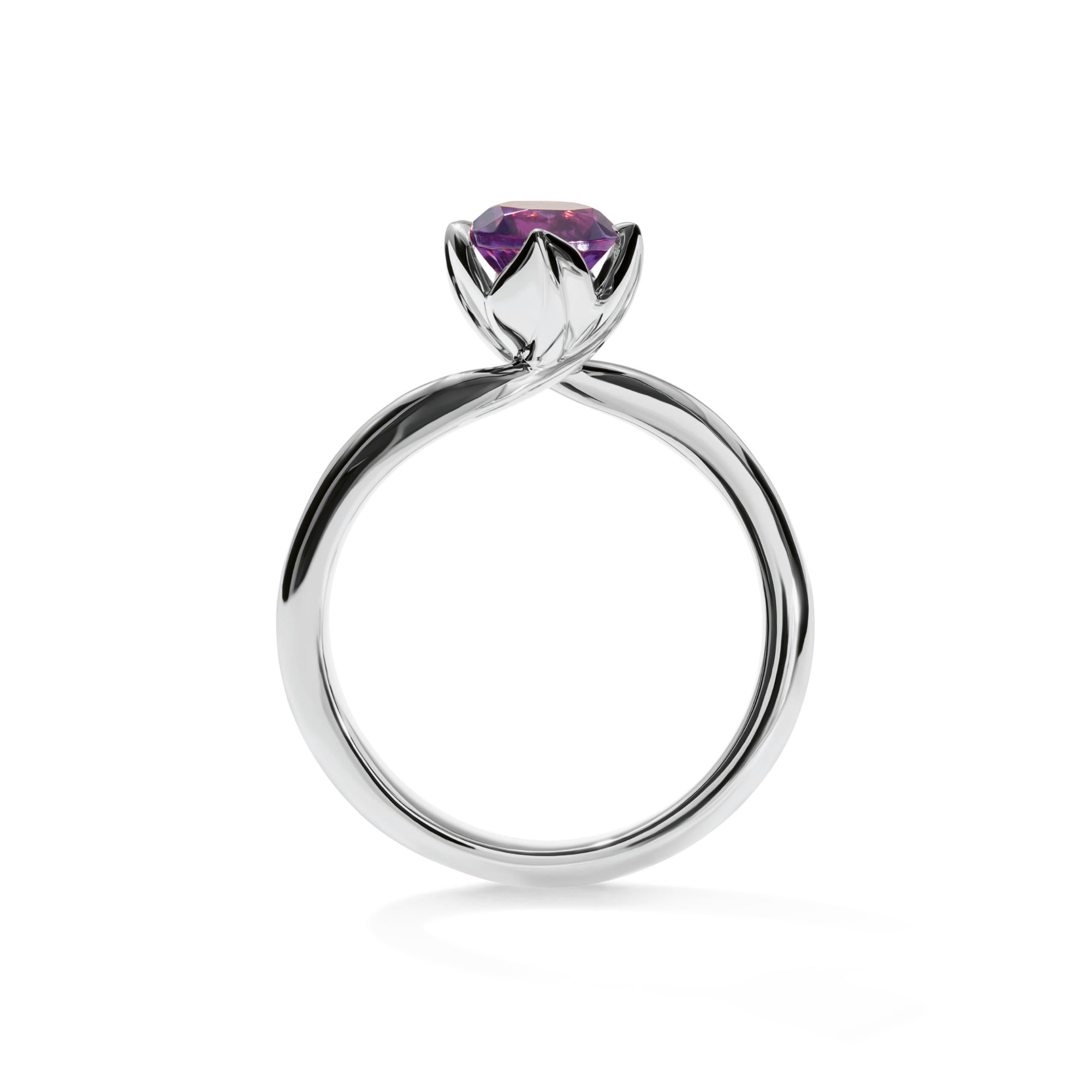 Tamara Comolli TULIP Ring XS mit Amethyst (R-TUL-xs-Am-wg) aus Weißgold mit Amethyst