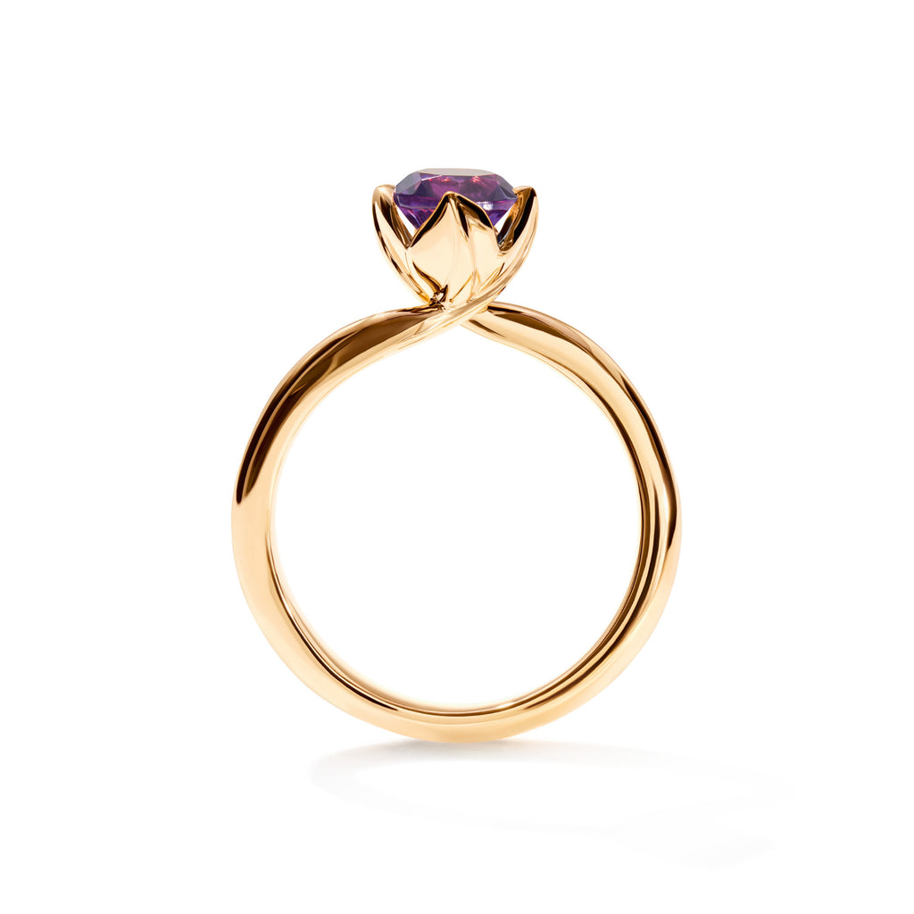 Tamara Comolli TULIP Ring XS mit Amethyst (R-TUL-xs-Am-yg) aus Gelbgold mit Amethyst