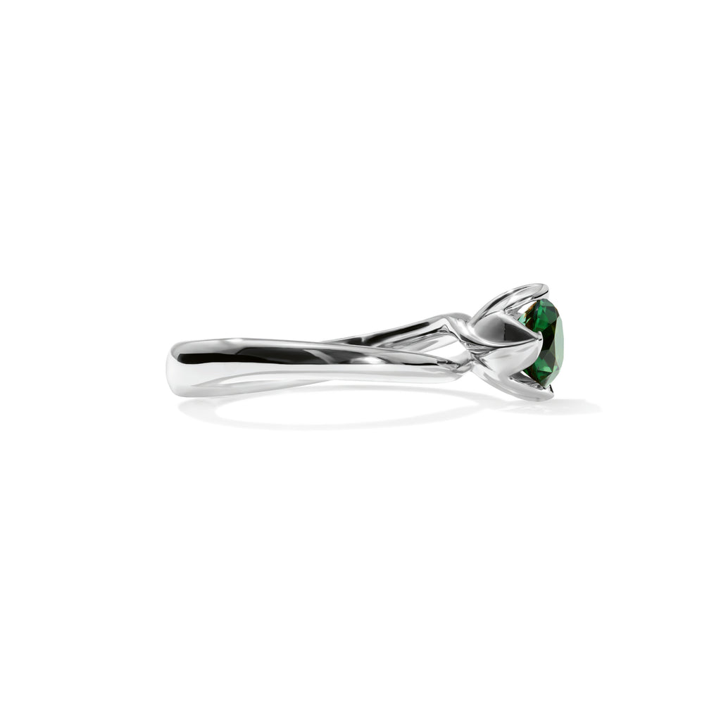 Tamara Comolli TULIP Ring XS mit grünem Turmalin (R-TUL-xs-TuGr-wg) aus Weißgold mit Turmalin