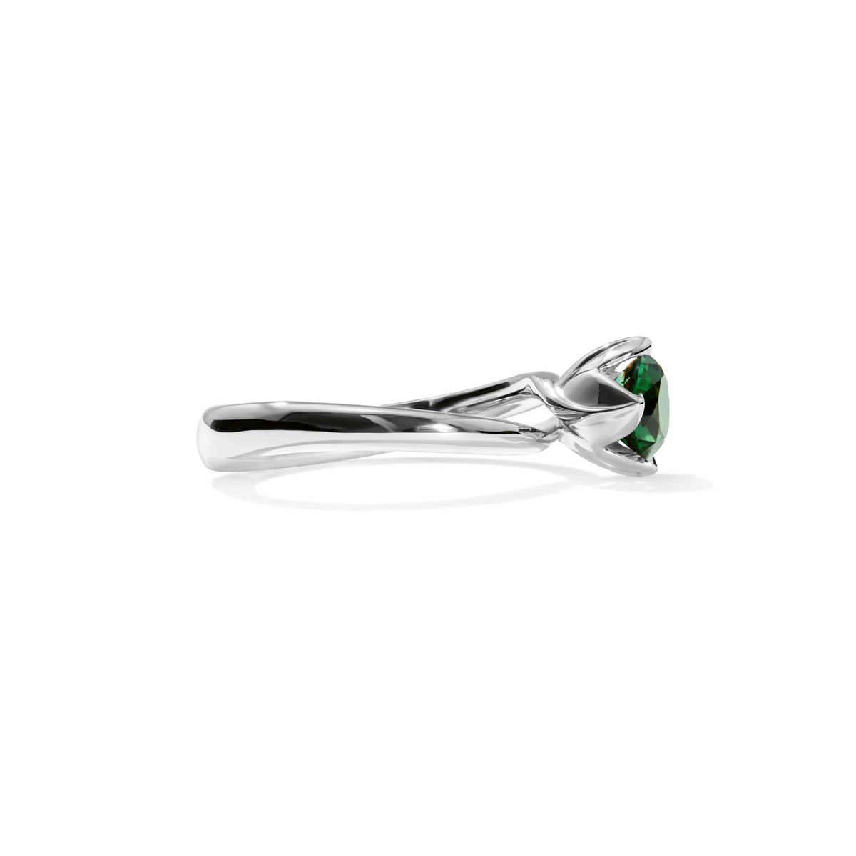 Tamara Comolli TULIP Ring XS mit grünem Turmalin (R-TUL-xs-TuGr-wg) aus Weißgold mit Turmalin