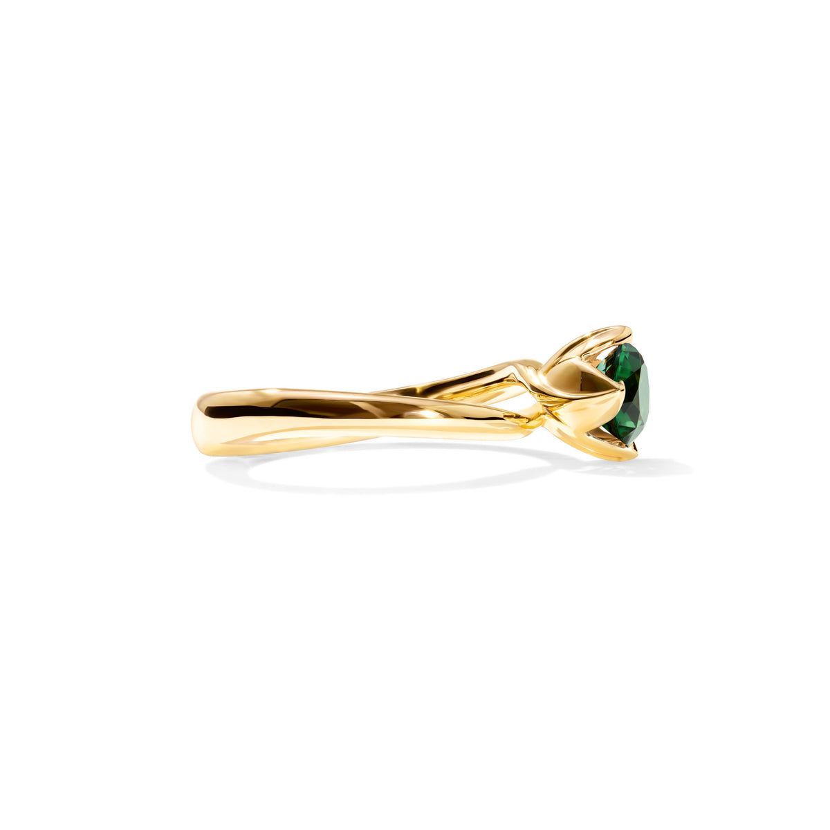 Tamara Comolli TULIP Ring XS mit grünem Turmalin (R-TUL-xs-TuGr-yg) aus Gelbgold mit Turmalin