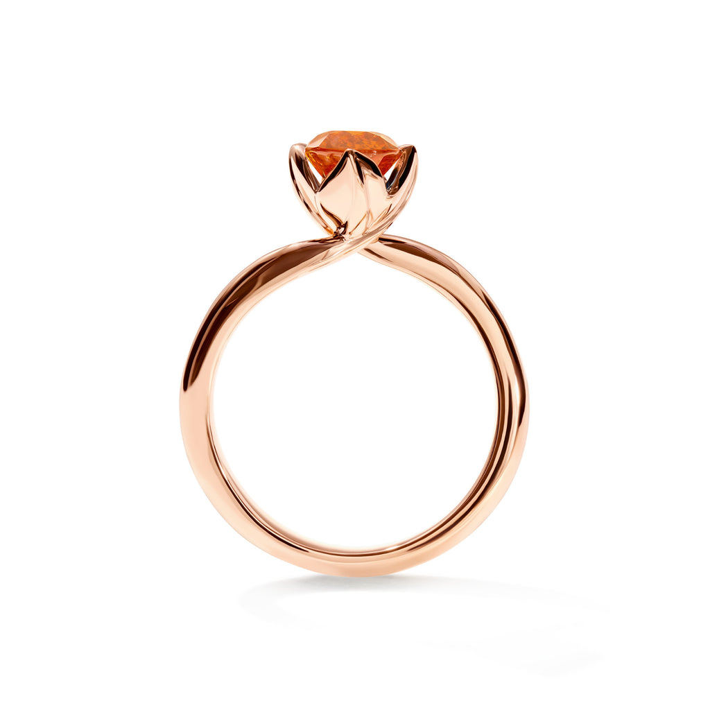 Tamara Comolli TULIP Ring XS mit Mandarin Granat (R-TUL-xs-Man-rg) aus Roségold mit Granat