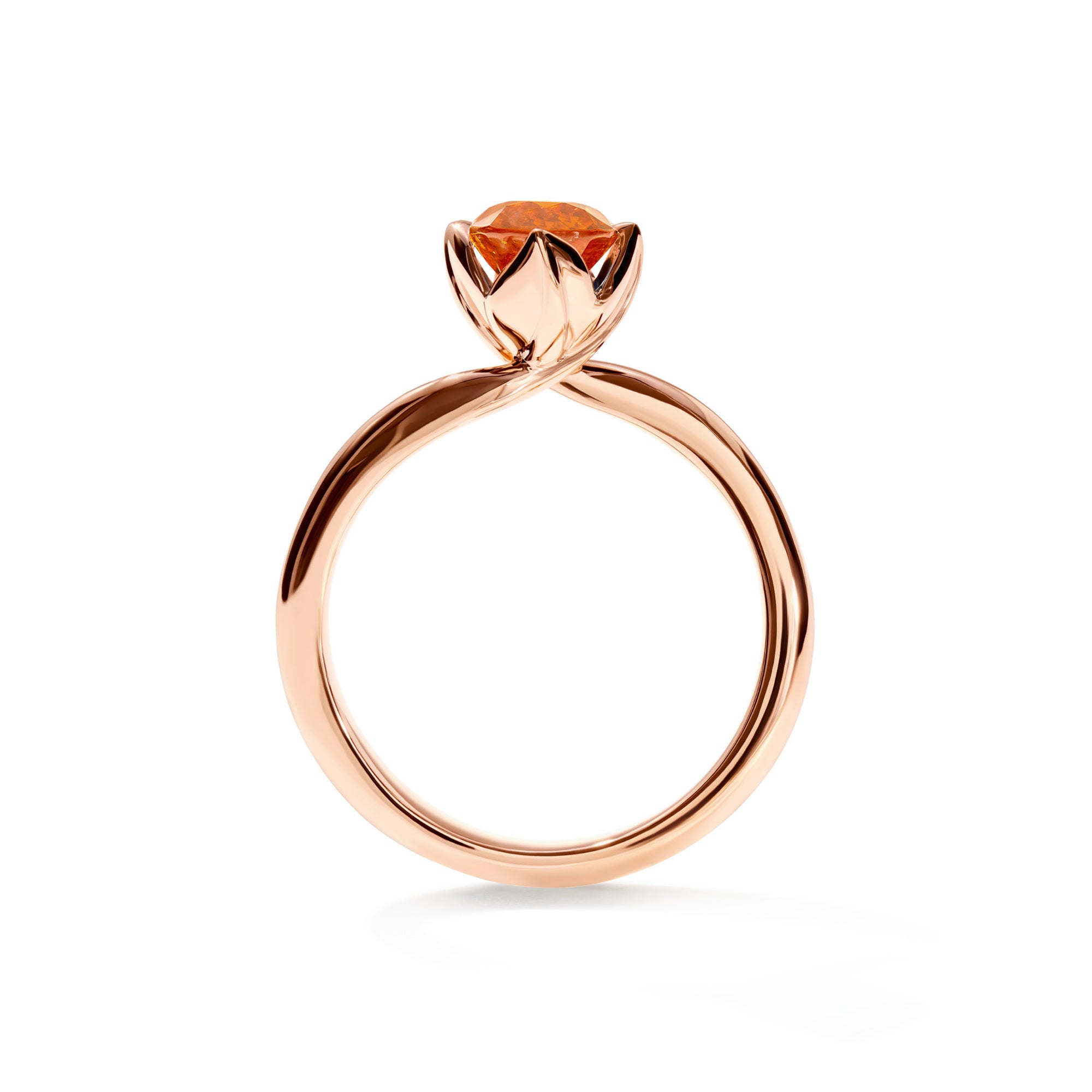 Tamara Comolli TULIP Ring XS mit Mandarin Granat (R-TUL-xs-Man-rg) aus Roségold mit Granat